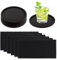 GBACHOOSE Lot de 12 tapis de bar noirs en caoutchouc de 30,5 x 15,2 cm avec 6 sous-verres, tapis de bar antidérapants pour maison, pub, tapis de bar en caoutchouc PVC, tapis de bière pour comptoir de