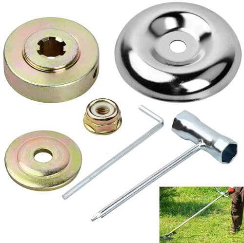 6 Pièces Kit Fixation Écrou Lame Boîte, Lames de Boîte Vitesse Métal, Morceaux Kit Ecrou Tete Debroussailleuse, Débroussailleuse en Métal Accessoires, pour Jardin Tondeuse à Gazon Brosse Cutter