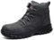 EJIMUQO Offerte Black Friday Stivaletti Moto Uomo Vintage Stivali Western Da Uomo Punta Quadrata Stivaletto Biker Con Cerniera Stivali Sopra Ginocchio Tacco