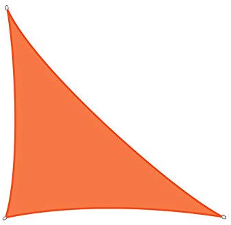 AYBIOSD Sonnensegel Dreieck Rechtwinklig, Sonnenschutz HDPE Wasserdicht Wetterbeständig Für Garten Terrasse Camping,Orange,4X4X5.7m