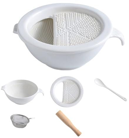 Pasdrucn Keramik Knoblauchreibe Keramik Teller, Keramik Reibeteller Keramik, Knoblauchreibe Teller, Tellerreibe Keramik, Evergrate Keramikreibe Mit Küchenpinsel, Keramikreibe Mit Pinsel (A)