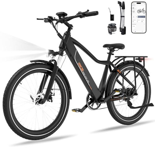 RCB G5 27,5 Adult E Bike, Mountain E-Bike, Motor 250W, Max Speed 25km/h, NFC/APP Start, Reichweite 30-50km, Geeignet für Männer und Frauen Commuter Riding