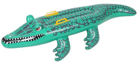 VANZACK Aufblasbares Alligator Surfbrett aus Robustem Material mit Griffen Pool Schwimmmatte für Familien Tragbares Wasserspielzeug zum Schwimmen und Entspannen