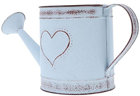 Annaffiatoio in Ferro Vintage Stile Europeo, Vaso da Fiori Decorativo | Adatto a Interno ed Esterno, su Tavolo o Mensola, Finitura Rustica per Arredo Domestico