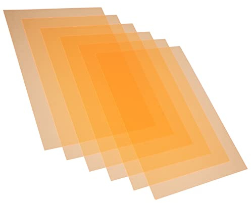 Holibanna Lichtdiffusor Folien 6 Stück 11.69X8.27 Zoll Farbige Lichtfilter Für Fotografie Bühnenlicht Klassenzimmer Experimente Kunstprojekte PVC Filterblätter