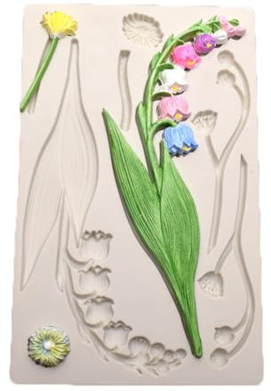 Haione Maiglöckchen Silikon Fondant Form Schokolade Kuchen Dekoration Backwerkzeuge für DIY Keks Eiswürfel Kerze Seife Süßigkeiten Schokolade