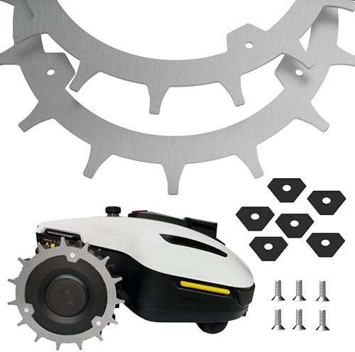 ROBO CLAWS Spikes for Mammotion Yuka Mini - Stainless Steel - Traction Spikes for Robotic Lawnmowers - 6 x Screws & Spacers - Self-Centring - Slip Protection & Lawn Care Accessories