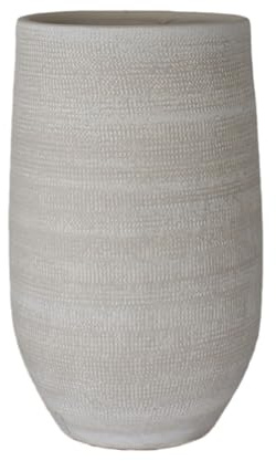 Bodenvase Tokio 40cm - leicht konisch, Creme grau, Keramik, Ø22cm CreaFlor Home