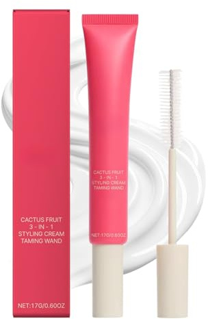 Cactus Fruit 3-in-1 Hair Styling Cream & Taming Wand, Flyaway Control & Frizz Smoothing Styling Balm with Natural Oils,Styling Gel Finishing Stick for Frizz Control for All Hair Types,Travel Size
