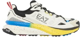Emporio Armani EA7 Sneakers Crusher Sonic Trail 2.0, Unisex-Erwachsene, 7X000602, Weiß Gelb Hellblau, 43 1/3 EU