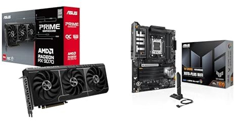 ASUS Carte Graphique PRIME-RX9070-O16G + Carte mère TUF Gaming X870-PLUS WiFi