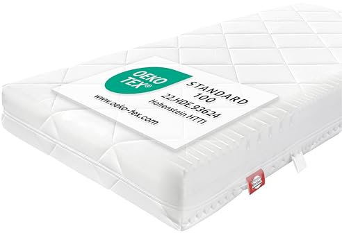 Matratzen Perfekt 7-Zonen Kaltschaummatratze Vital Basic, 100 x 200 cm – orthopädische Komfortschaum-Matratze mit Klimafaser verstepptem Doppeltuchbezug, Härtegrad H4, Höhe 18 cm
