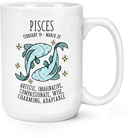 Fische Horoskop 15oz Groß Becher Tasse