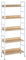 WOLTU Bücherregal, offenes Standregal mit 5 Ebenen, stehendes Regal für Wohnzimmer Schlafzimmer Arbeitszimmer, 60x160x27,5 cm,Weiß + Helle Eiche