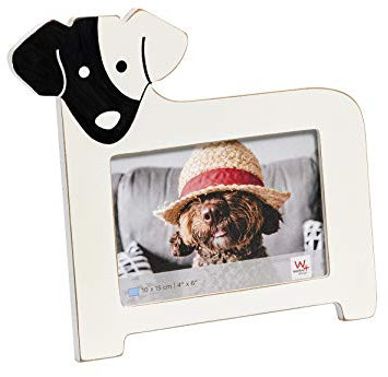 walther design Bilderrahmen weiss 10 x 15 cm aus Holz, Hund CD015W
