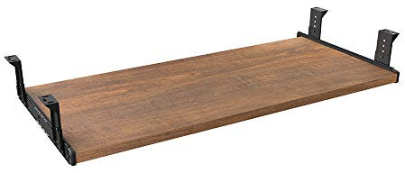 FRMSAET Plateau de tiroir de Clavier 53 cm / 60 cm / 76 cm Meubles Accessoires de Bureau Costumes Quincaillerie Support en Bois sous Le Bureau Plate-Forme à Hauteur réglable. (76 cm, Marron)