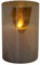 Hochwertige & Edle LED Kerze im Glas - Realistisch Flackernd - Neuartiges Design (Amber, Höhe: 7,5cm - Ø 5cm)