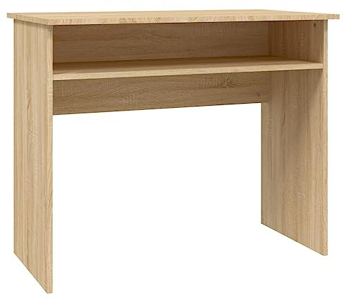 vidaXL Schreibtisch Computertisch Kinderschreibtisch Jugendschreibtisch PC Tisch Kinder Arbeitstisch Bürotisch Sonoma-Eiche 90x50x74cm Holzwerkstoff