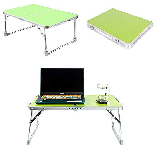 EFAN Folding Laptop Bed Table Portable Lap Standing Desk, Computer Desk, Notebook Stand Reading Holder, Breakfast Serving Tray on Bed/Sofa, Green(60x40×26cm)