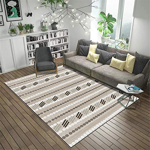 Joop Teppich grau Wohnzimmer Teppich einfache gestreifte Moderne Stil Muster weichen Teppich Anti-Schmutz Outdoor Teppich Für Terrasse 140X200CM Teppich XXL 4ft 7.1''X6ft 6.7''