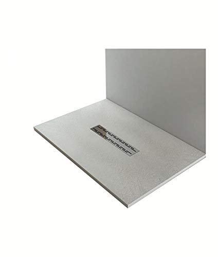 Piatto Doccia Rettangolare in Marmo-Resina 70x120 cm - Rocky Lux