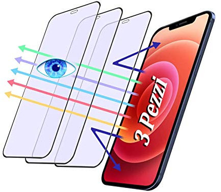 JELLYEA Tempered Glass Anti Light Blue for iPhone XS Max / 11 Pro Max Matte Film【3 Pieces】【Eye Protection】【Full Coverage】9H Matte Screen Protector for iPhone 11pro Max/XS Max -6.5