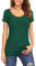 Florboom T Shirts Womens Scoop Neck Loose Tee Shirt Soft Blouses Dark Green Size 16 18