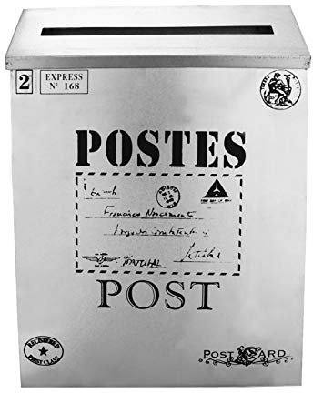 STOBOK Rustic Mailboxes for Farmhouse Antique Newspaper Envelope Holder Post Letter Box Photo Props Decoration Silver
