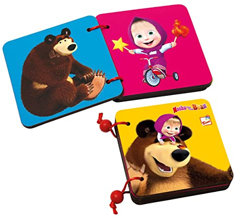 Bino world of toys Mascha und der Bär Holzbilderbuch für die Kleinsten, Kinderspielzeug für Kinder ab 2 Jahre (buntes Spielzeug für Kinder, Förderung kindlicher Fähigkeiten)