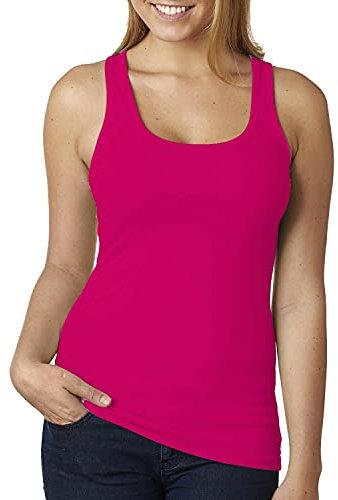 New Ladies Racer Back Bodycon Muscle Vest Women Gym Top UK Size 8-26 Fuchsia