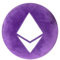 BlockCraft.Shop Ethereum 2.0 Übergangskissen, mehrfarbig, bestickt, rund, Plüsch und gefüllt, limitierte Auflage