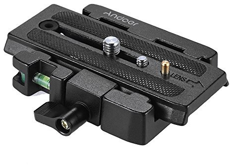 Andoer Piastra a sgancio rapido per fotocamera, professionale, con supporto a sgancio rapido, compatibile con Manfrotto 501 500 Ah 701HDV 503HDV Q5