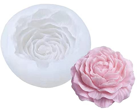 CULASIGN Groß Pfingstrose Silikonform,3D Blume Silikon Kerzenform, DIY Silikonform Kerzen Gießen Formen,Kerzengießform Silikon für Handwerk Ornamente, Duftkerze