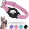 Airtag Katzenhalsband, Integriertes Apple Air Tag Katzen Halsbänder, Weiches GPS mit Airtag Halterung und Glocke Leichtes Tracker Halsband, Mädchen/Jungen Katze (Rosa)