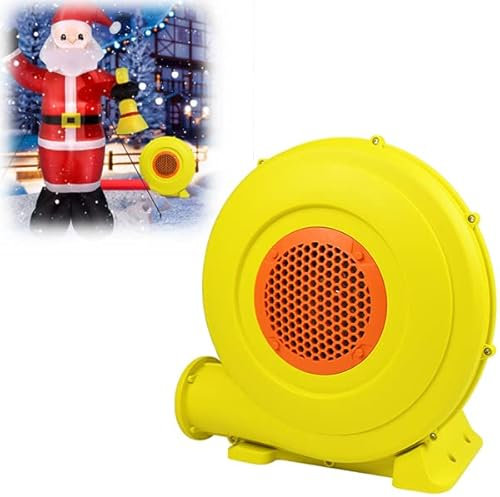 YUENFONG Soplador Inflable Eléctrico 750W 220-240V Amarillo Soplador De Carcasa De Plástico Soplador Inflable Bomba De Aire De Castillo(580m³/H 2100Pa)