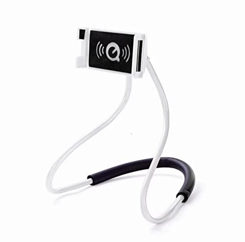Orco Universal Smart Mobile Phone Stand Hang on Neck Cell Phone Mount Holder Flexible Lazy Bracket DIY Free Rotating for iPhone Samsung (White)