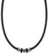 Men Braided Leather Necklace, Braided Rope Chain, with Stainless Steel Clasp, Wax Rope leather Chain Necklace Waterproof Black Cord Chain for Men