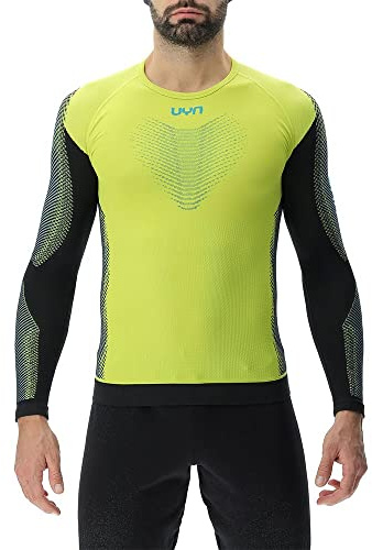 UYN O102429 Running PB42 OW Long_SL T-Shirt Men's Schwefelfeder/Schwarz XL