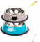 2 Pièces Gamelle Chat INOX,Bol pour Chat,Bol Chat,Gamelle pour Chat + Jouet pour Chat