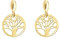 forme di Lucchetta - 9 Karat Gelbgold Lebensbaum Ohrringe - Leichte Ohrhänger, Gold Ohrringe Damen 375 Echtgold - Hochwertiges Schmuck hergestellt in Italien