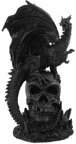 ifundom Wohnkultur Gotische Drachenstatue Halloween-Drachenfiguren Schwarze Tierskulptur Halloween-Harz Tisch Zuhause Schlafzimmer Dekoration Halloween-Wohnkultur