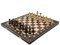 SZACHY-SZAFRANIEC - Schachspiel - Senator Bronze Schach - Klappbar Schachbrett |40x40cm| aus Holz & 32 Schachfiguren - Chess Board Set