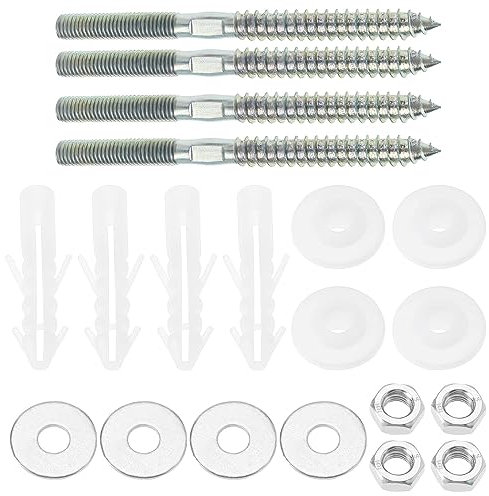 Be In Your Mind 2 Set Waschbecken Badezimmer Doppelgewinde Blechschrauben Schrauben Passend für Badezimmer Waschbecken Befestigungszubehör