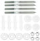 Be In Your Mind Lot de 2 vis autotaraudeuses à double filetage pour lavabo de salle de bain, lavabos de salle de bain, accessoires de fixation pour lavabo de salle de bain, vis de lavabo suspendues