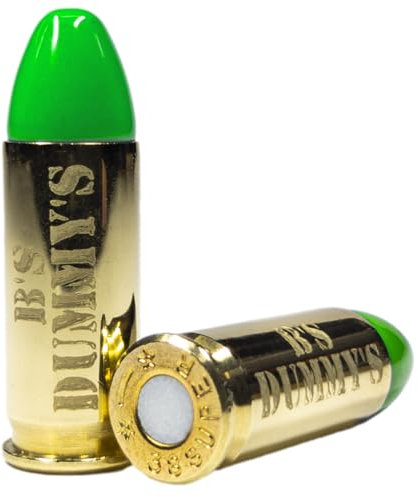 B's Dry Fire Snap Caps - A.K.A. B's Dummy's - Dummy .38 Super Training Caps (5er Pack) (Grünes Messing)