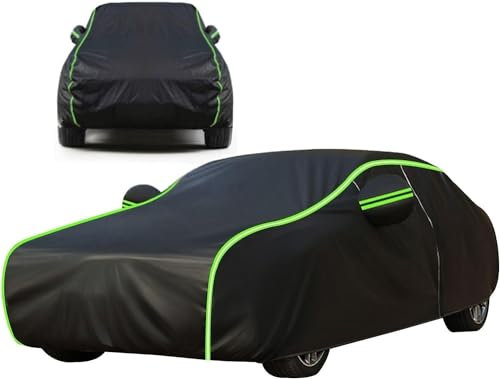 Oxford Cloth Car Cover for Citroen DS3 DS5 DS4, Full Car Cover Waterproof Breathable,Outdoor Winter Snow Protection Compatible,Anti-UV with Zipper And Windproof Rope (Color : 1, Size : WITH COTTON_