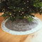 Weihnachtsbaumdecke mit grauem Fellrand – Durchmesser 98 cm – Stilvolle Wonderful Beschriftung – Die ideale Basis für Ihre Festliche Dekoration