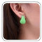 TseenYi Pendientes de Lágrima Boho de Aro Verde - Acrílico Redondo Abierto Color Caramelo - Joyería Gruesa