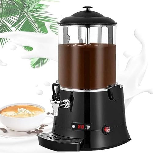 Machine à chocolat chaud commerciale 5/10 l, distributeur de chocolat chaud électrique, avec affichage LED, plaque chauffante en acier inoxydable 304 pour chauffer le chocolat,110V-10L