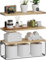 ZVZM Estanteria Pared Baño Cocina, 3+1 Baldas Pared, Estanterias de Pared, Estante Pared, Repisas de Pared con Cesta de Alambre de Estroraje.